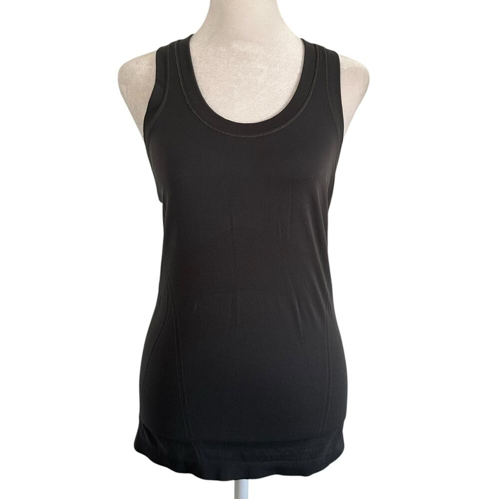 Athleta Momentum dark green seamless racerback tank top